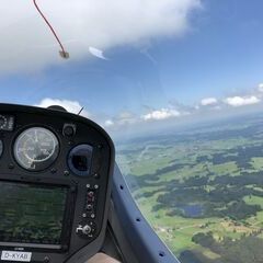 Flugwegposition um 11:19:55: Aufgenommen in der Nähe von Oberallgäu, Deutschland in 1530 Meter